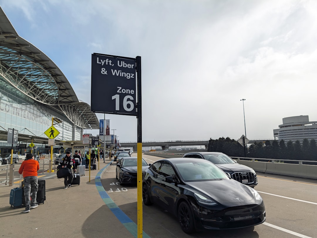 Luxury limousine waiting at SFO airport